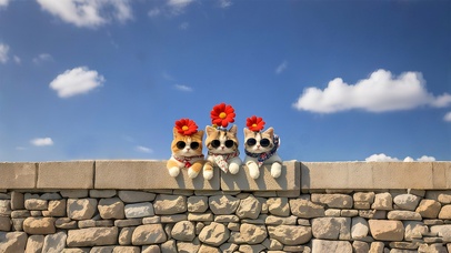 猫猫头上的花花