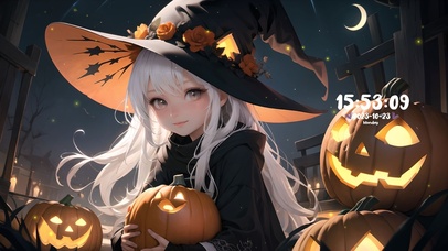 可爱万圣节魔女