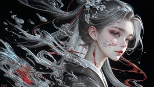 银发美女