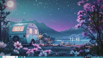 童话世界里的房车-桌面主题