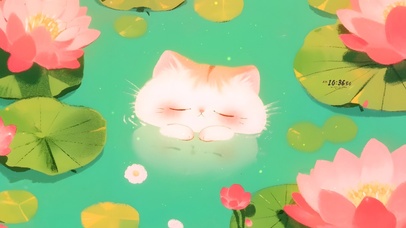 荷塘小猫咪