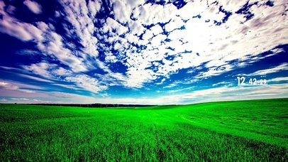 4k 蓝天白云青青草原