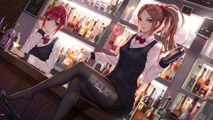 美女调酒师