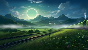 月色下的火车	