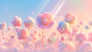 彩色治愈花朵