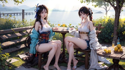 夏日女孩们的下午茶