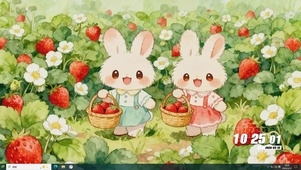 可爱萌宠兔子桌面主题