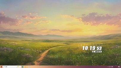 夕阳花草树木桌面主题