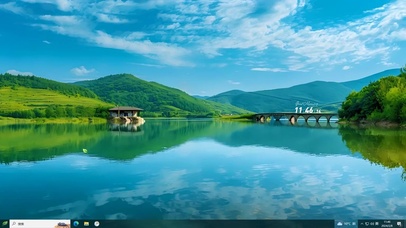 4K蓝天白云倒影