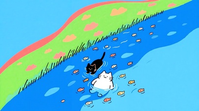 自由自在的猫咪