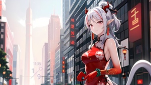 新春喜庆少女