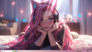 纯欲狐耳电竞少女