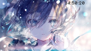 雪中少女