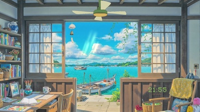 日式房间海景治愈时光