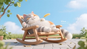 悠闲的猫咪