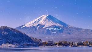 4K唯美富士山雪景（真实时间）