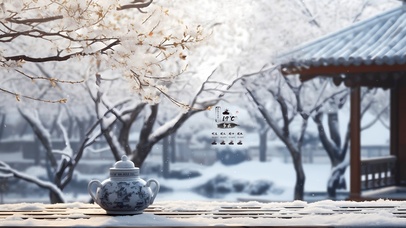 4K唯美古风文艺雪景