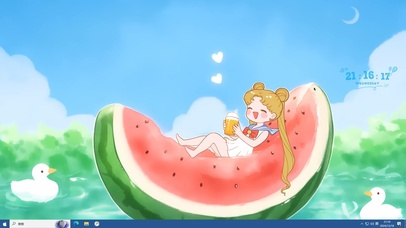 清新主题 美少女的航行