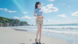 海边气质美女