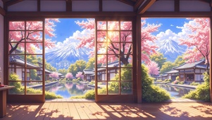 春日樱花庭院