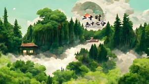 唯美治愈云雾森林