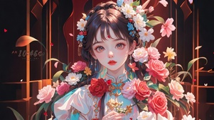 4K 国色芳华动漫女生