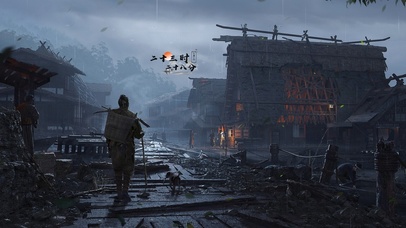 4k 治愈古风雨天村庄