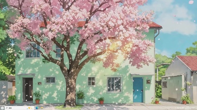 治愈小镇樱花树