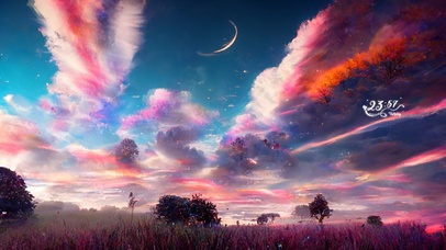 4k 唯美梦幻云端上的秋林