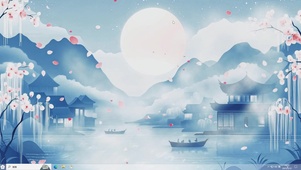 唯美意境古风插画-桌面主题