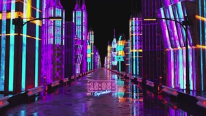 穿梭赛博城市街道