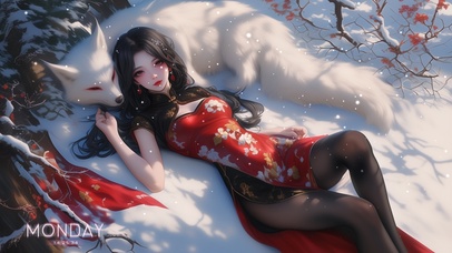 她的眉如远山般含蓄