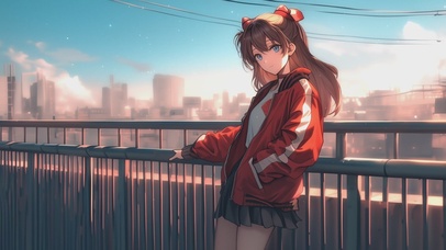 可爱二次元插画女孩