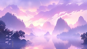 4K 中式梦幻山水