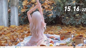 金发白丝大长腿美少女 白丝