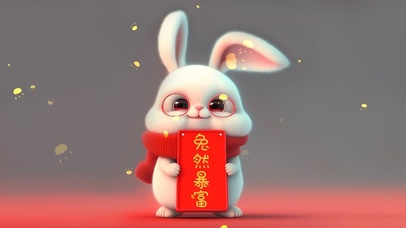 4K兔年暴富发财