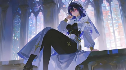 希儿-黑丝修女制服美女