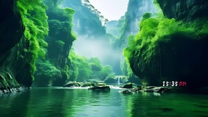 绿色水潭