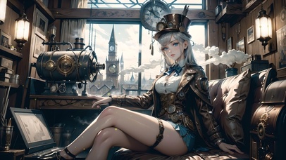 蒸汽朋克风美少女