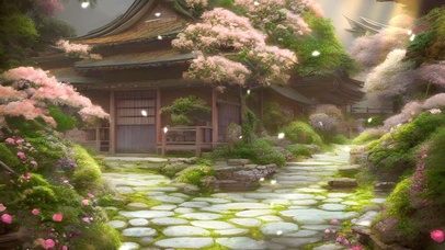 春天的日式小院