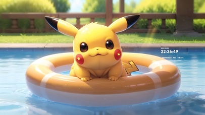 泳池的皮卡丘