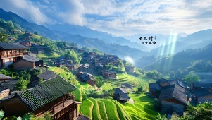 梯田塔寨乡村