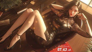 她像老唱片里突然跳出的那句副歌