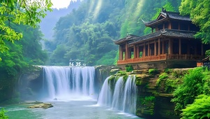 瀑布河流