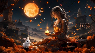 【少女】中秋月盈，美满如意