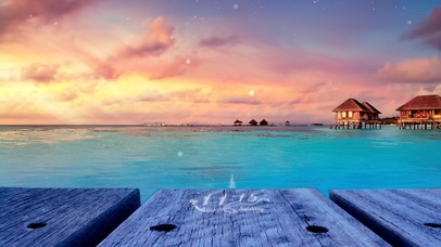 夕阳海边度假村