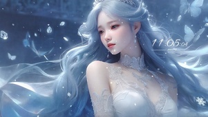 蓝色系冰雪公主