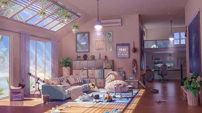 4K唯美治愈日系动漫阳光房间