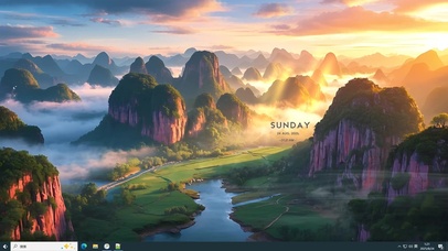 群山叠峦自然风景