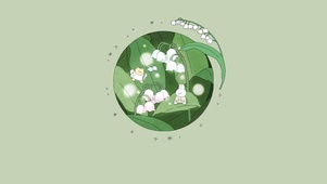 绿色可爱兔子